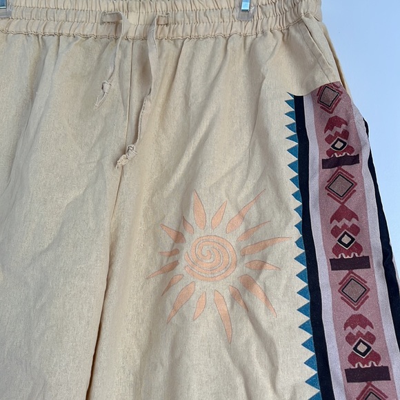BOHO Cotton/Linen Straight Leg Pants - Picture 3 of 11